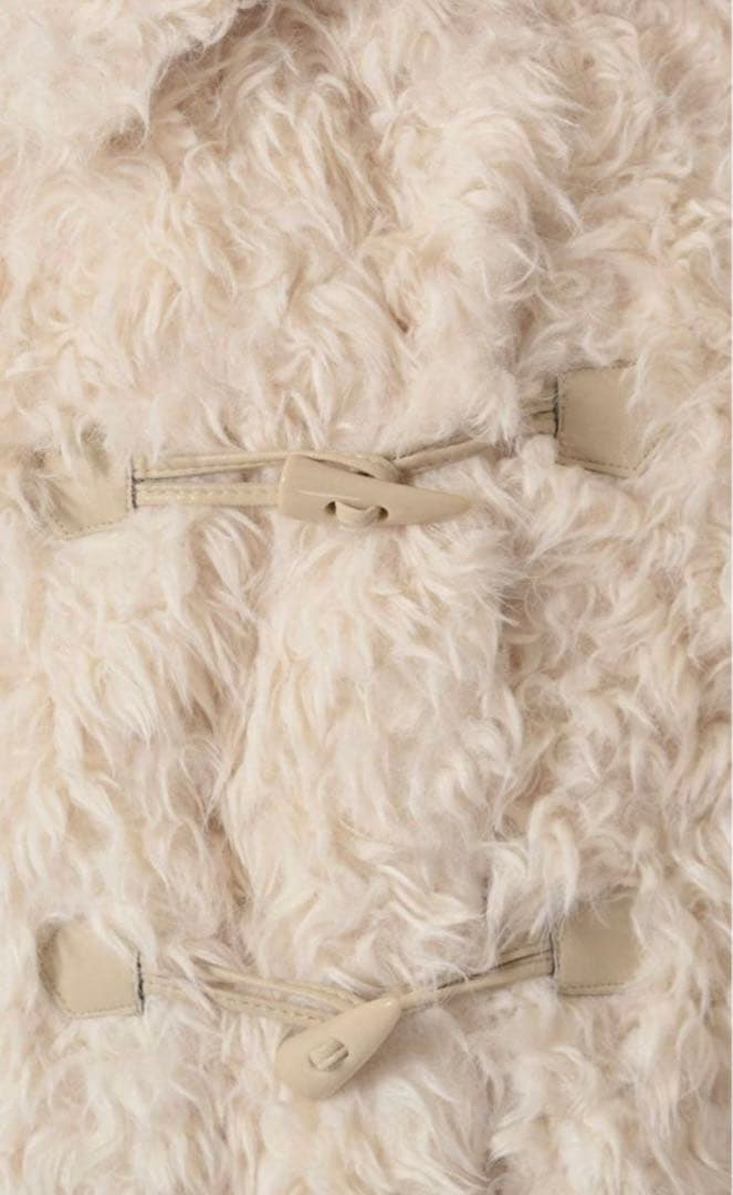 フェイクファー ダッフルコート TINA：JOJUN アイボリー　新品未使用