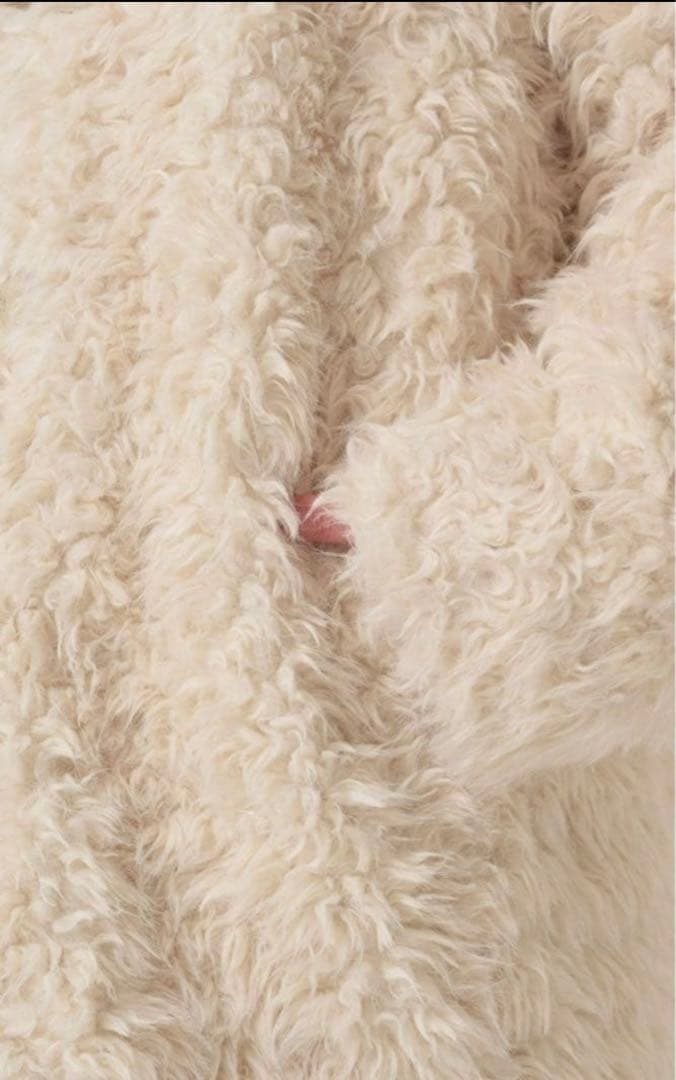 フェイクファー ダッフルコート TINA：JOJUN アイボリー　新品未使用