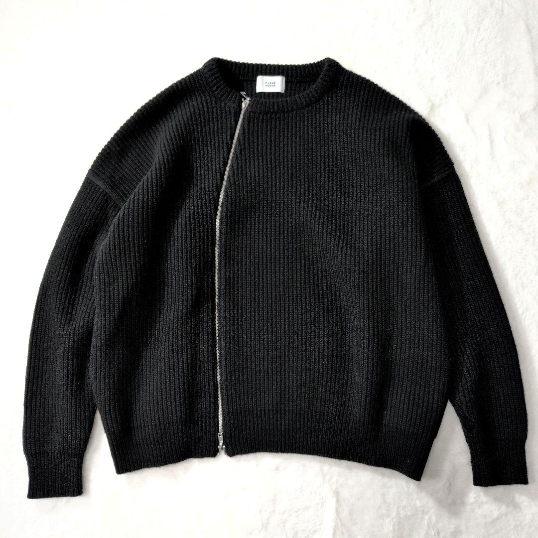 【美品】CLANE HOMME クラネオム ジップニットブルゾン 黒