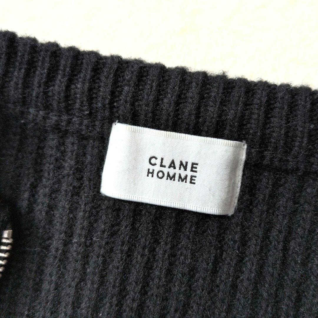 【美品】CLANE HOMME クラネオム ジップニットブルゾン 黒