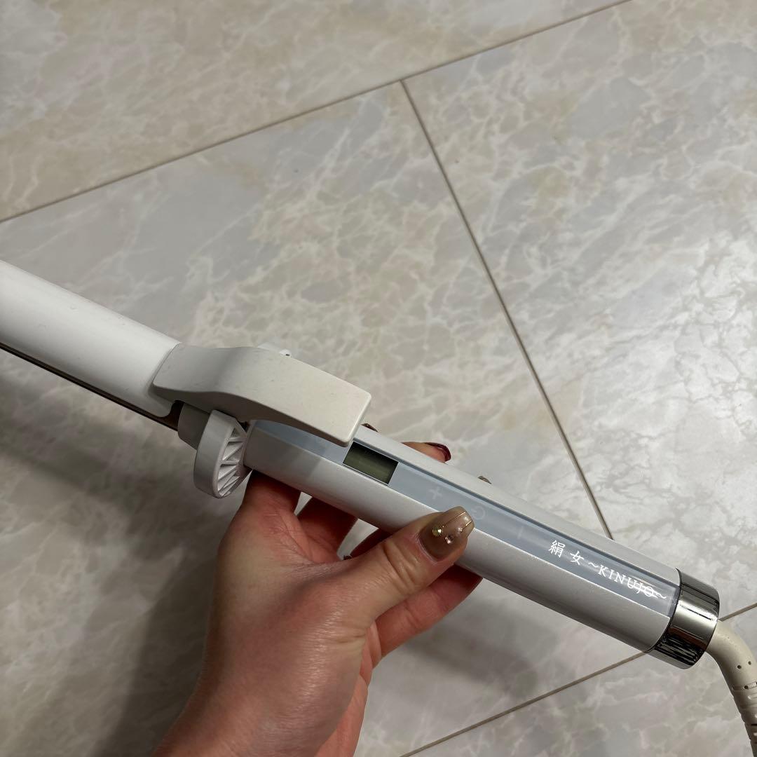 KINUJO カールヘアアイロン ホワイト 28mm