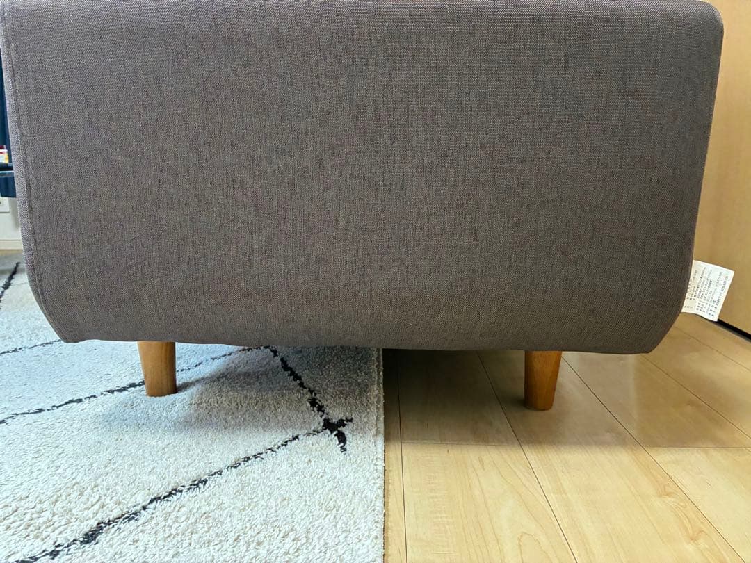 ブラウンファブリックソファ 2.5人掛け