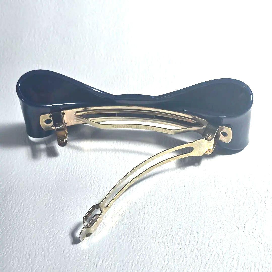 【美品✨】アレクサンドル ドゥ パリ バレッタ　ブルー　キラキラリボン