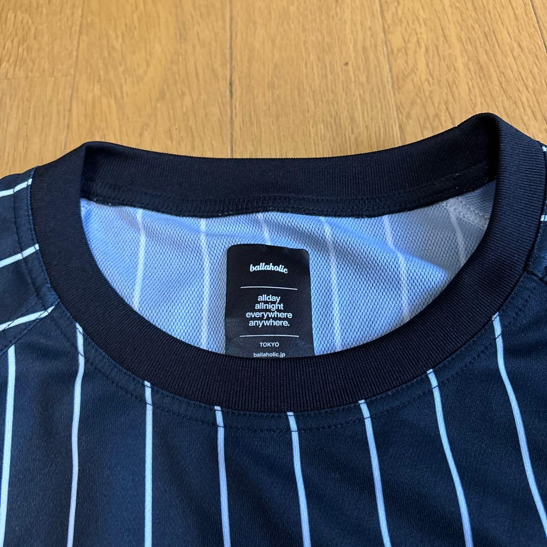 美品　Ballaholic ストライプロンT