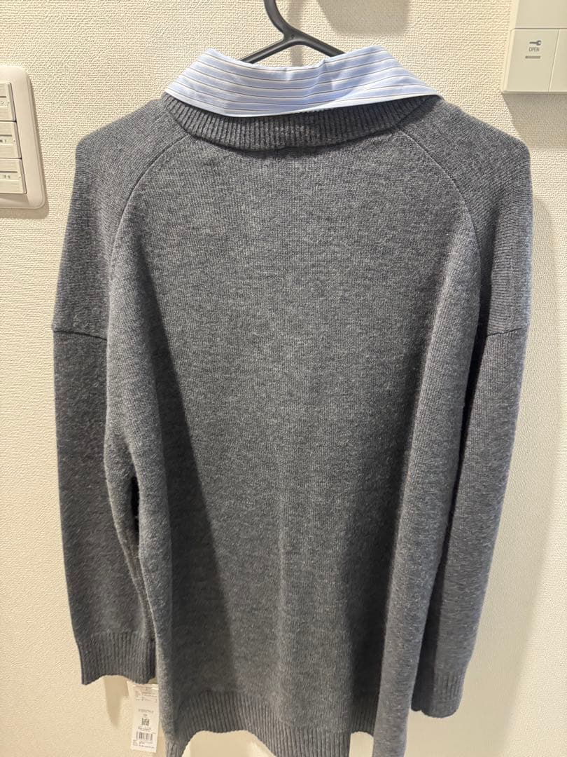 FRAY I.D レイヤードシャツカラーウールワンピース