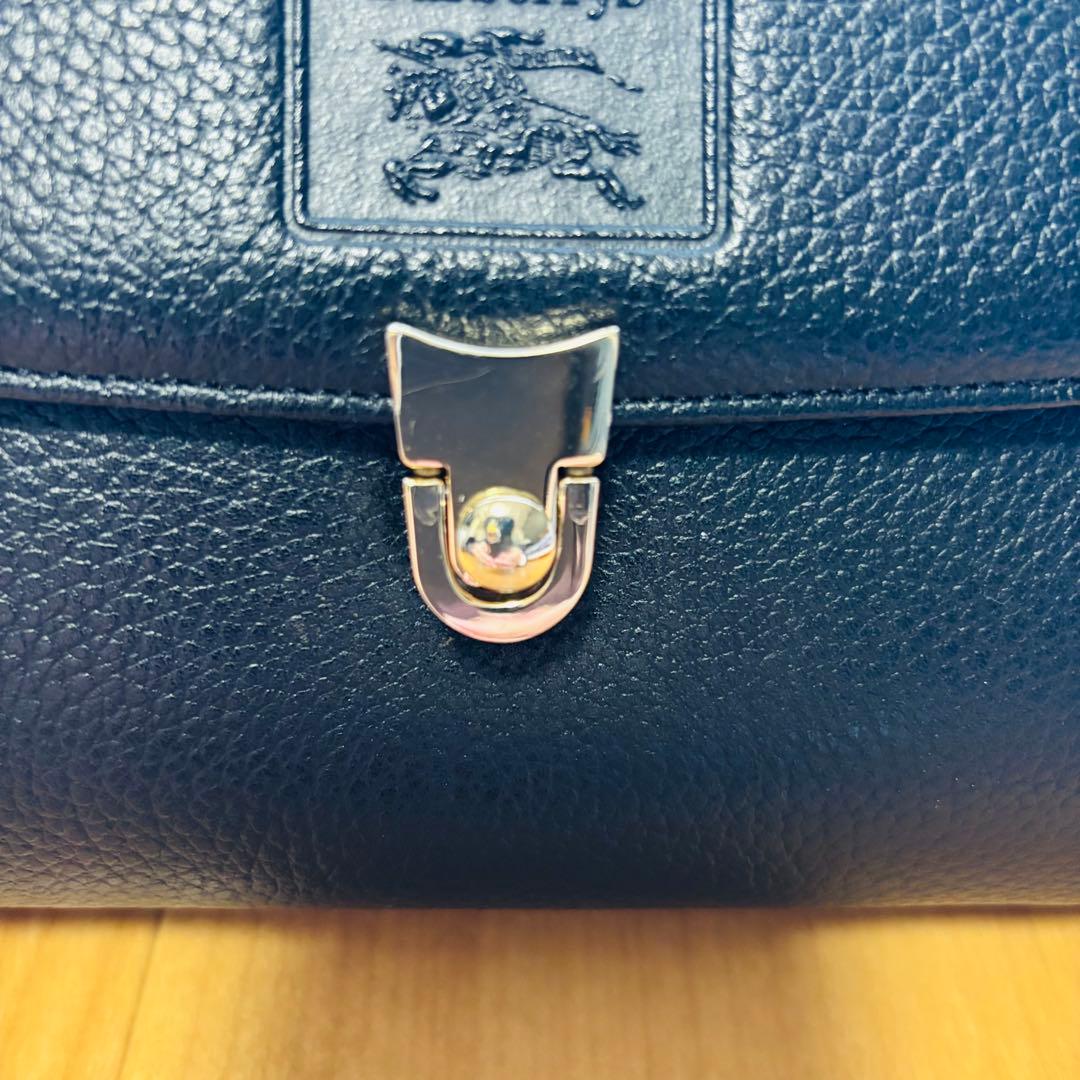 希少 美品 バーバリー 筒型 レザー ミニハンドバッグ ノバチェック　ブラック