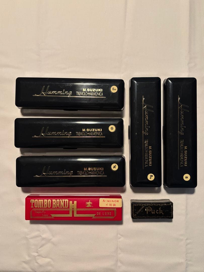 ハーモニカ7本 C、Em、G、Am、A♯、B、Bm
