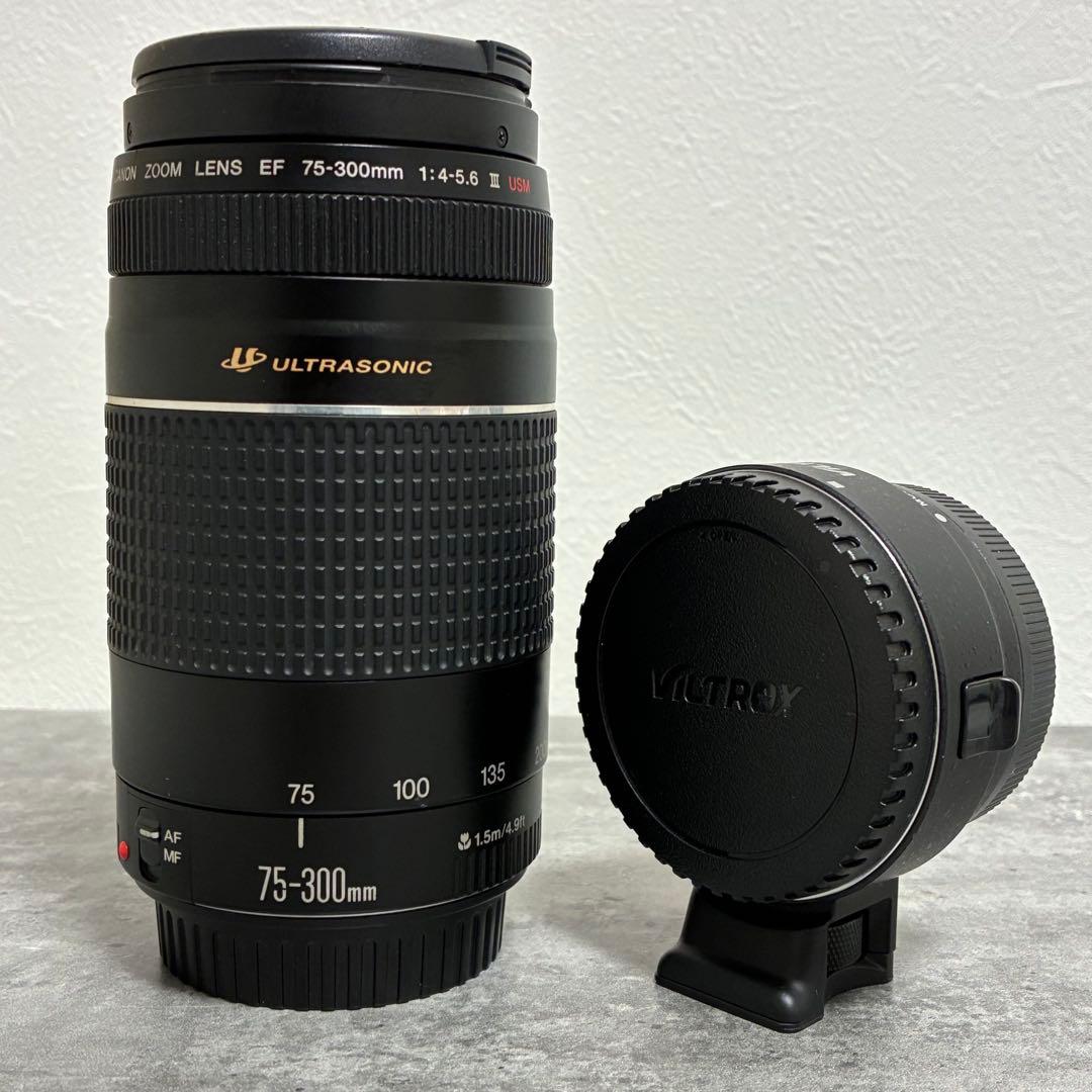 ⭐️美品⭐️Canon EF 75-300 III & EF-EOS M アダプター