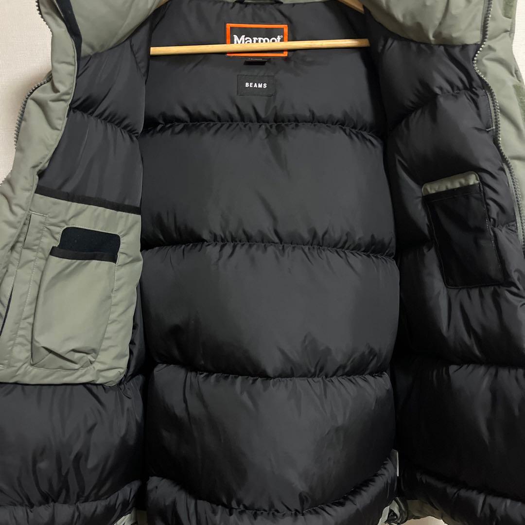 Marmot BEAMS別注 mammoth ダウンベスト グレー M
