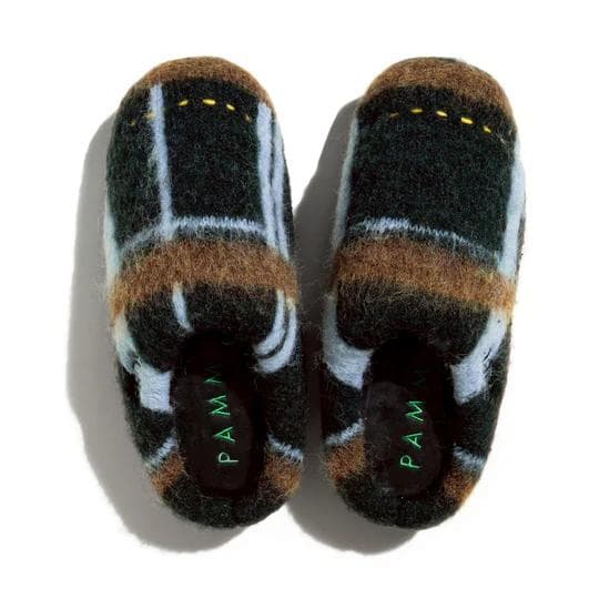 ブラウン / 2 SUBU × PAMM 透明な空気のチェックニット