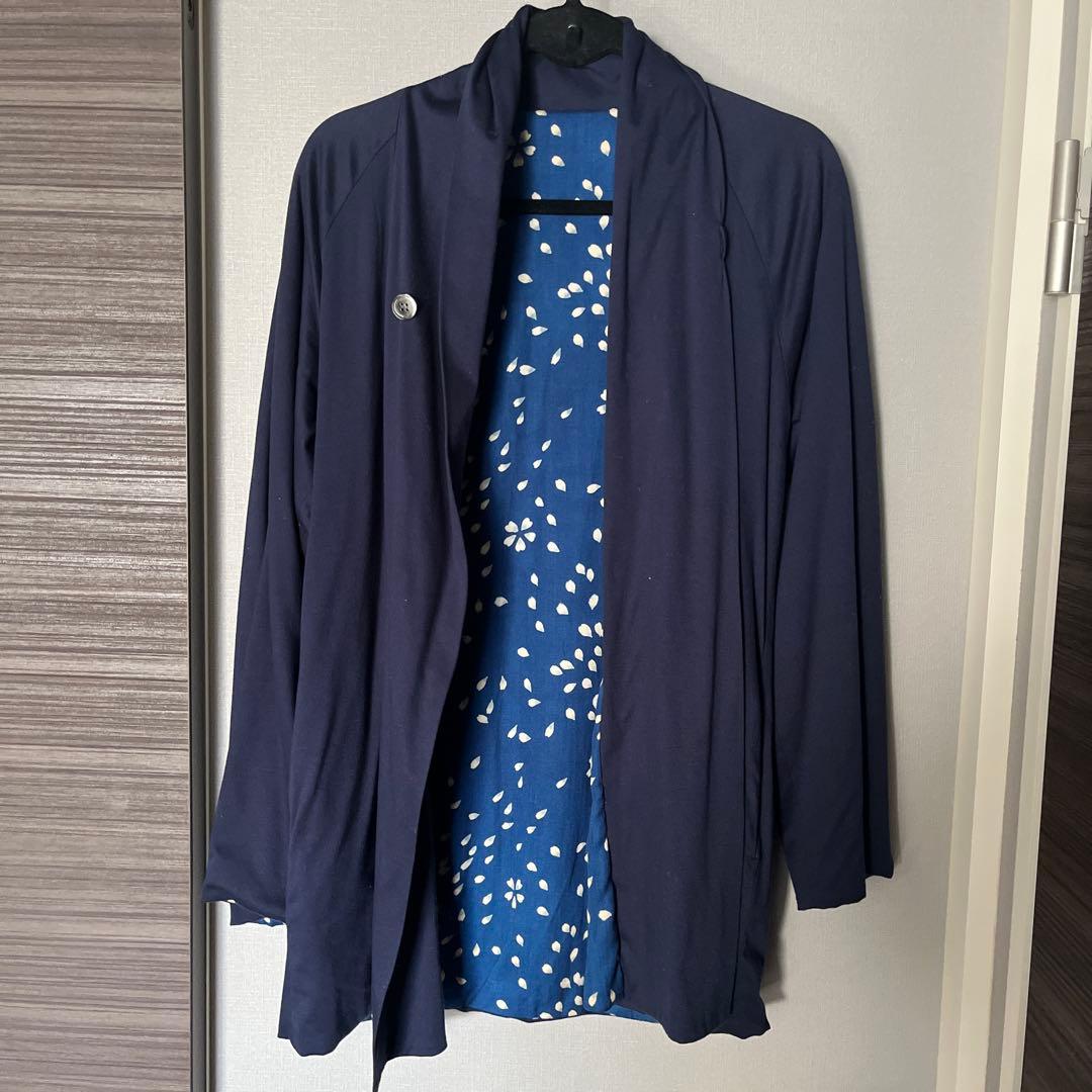 ミナモサクラ　リバーシブルジャケット ブルーブルー　BLUE BLUE