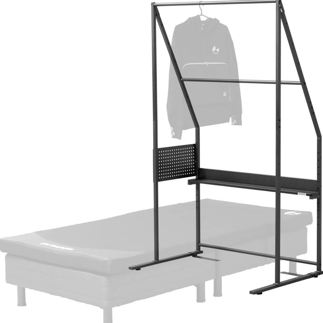 Bauhutte ベッドハンガーラック 小棚付き BHB-1000HR ブラック