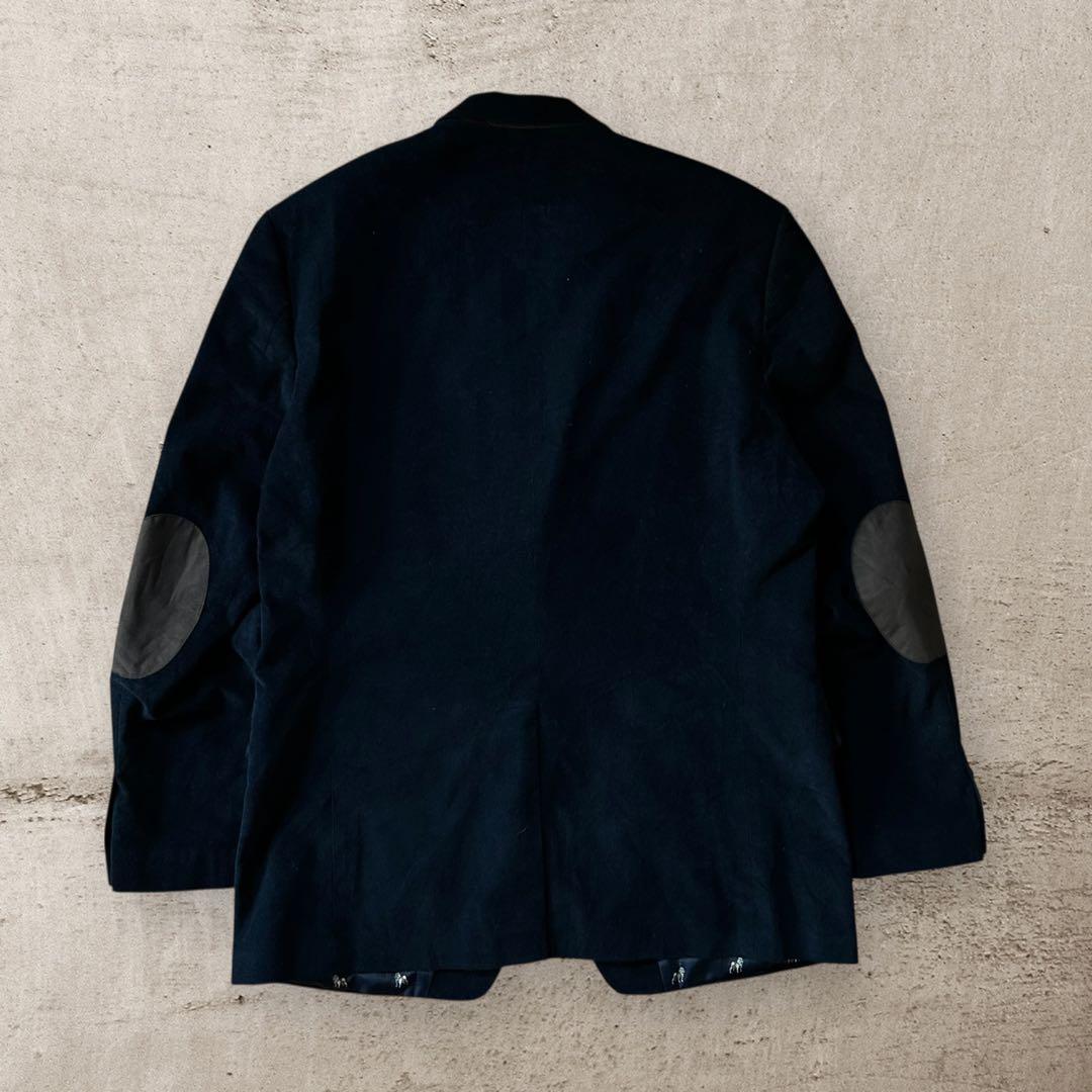 美品LAUREN RALPH LAUREN細畝コーデュロイテーラードジャケット紺