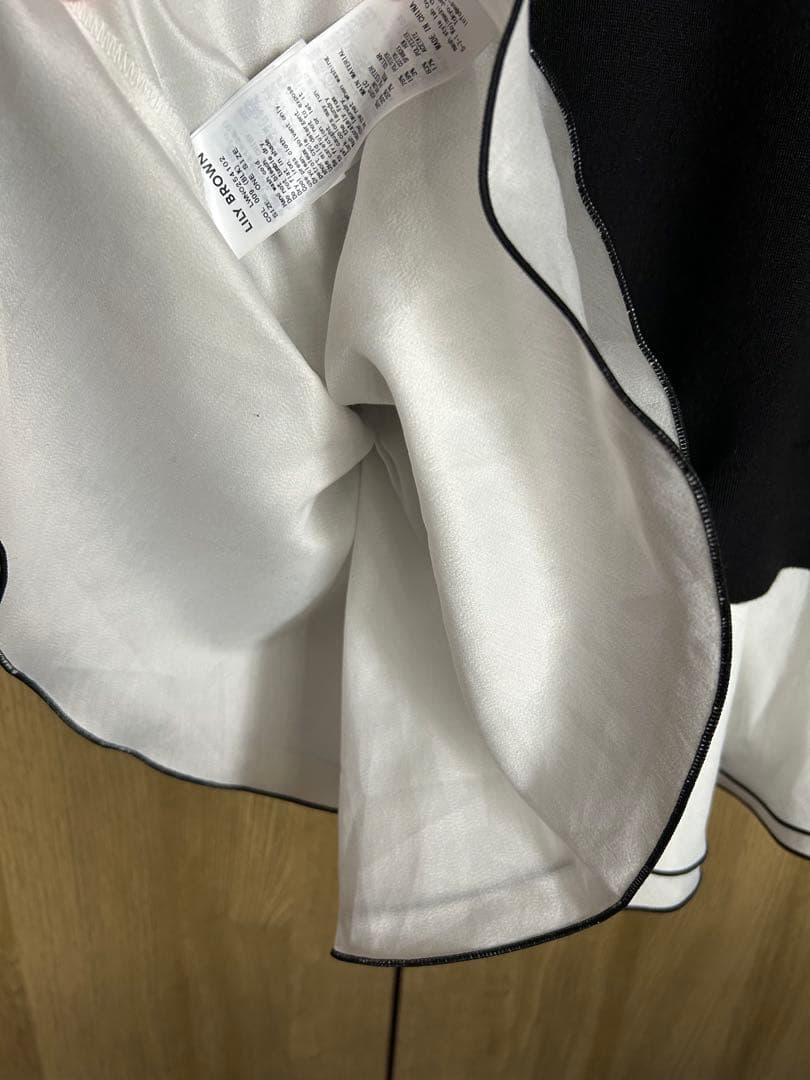 LILY BROWN ドッキングシャツワンピース Vネックニットトップス