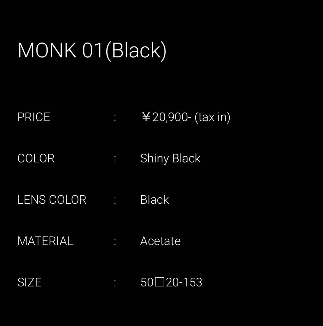 【美品】 A.D.S.R MONK 01 BLACK 付属品オール