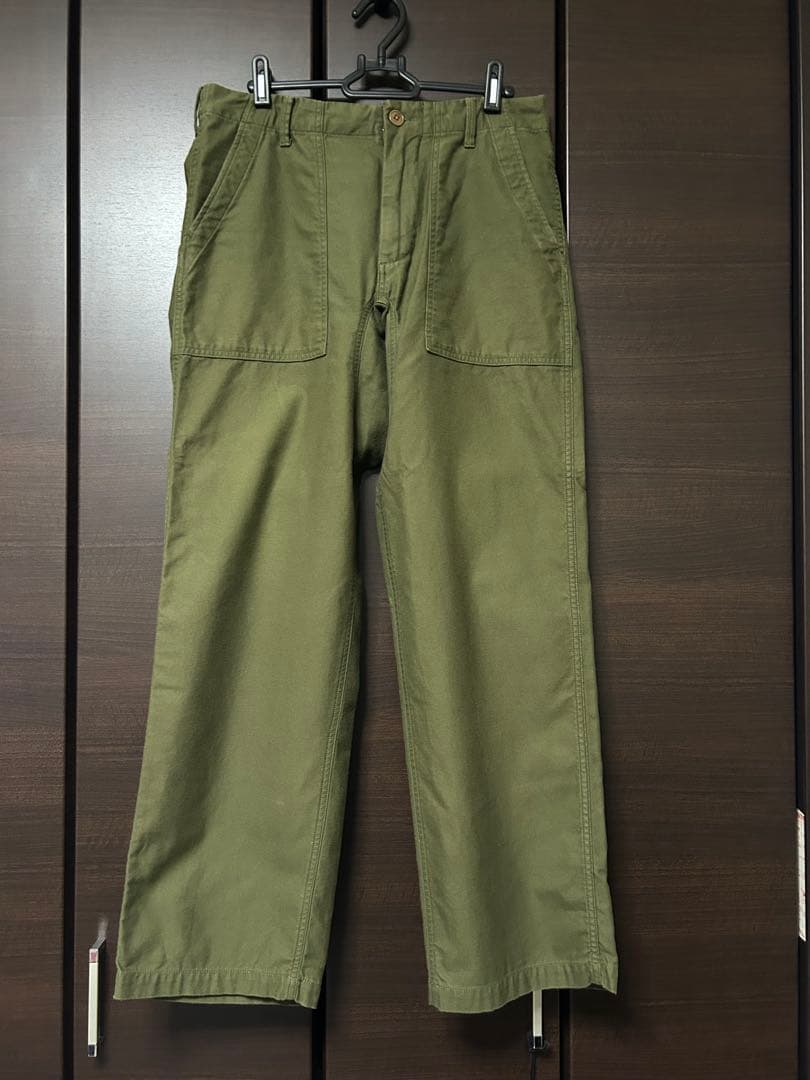YAECA LIKE WEARオリーブグリーン ベイカーパンツ サイズ２