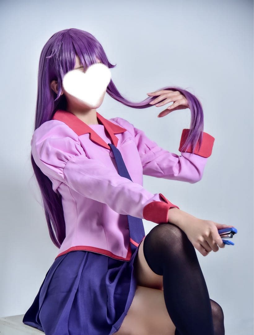 化物語　戦場ヶ原ひたぎ　コスプレ衣装ウィッグ