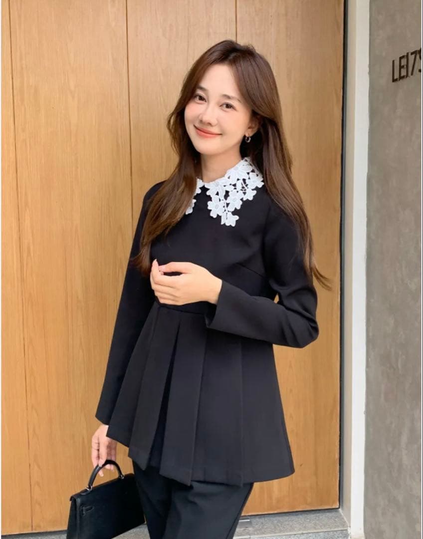 トップス BIRTHDAY BASH 2WAY LACECOLLARTUCK PEPLUM