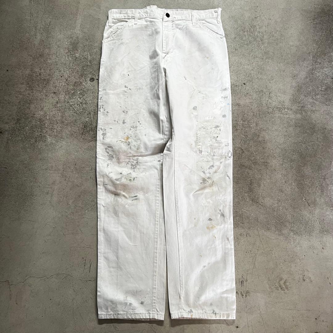 DICKIES ペンキ グランジ ホワイト ペインターパンツ W36
