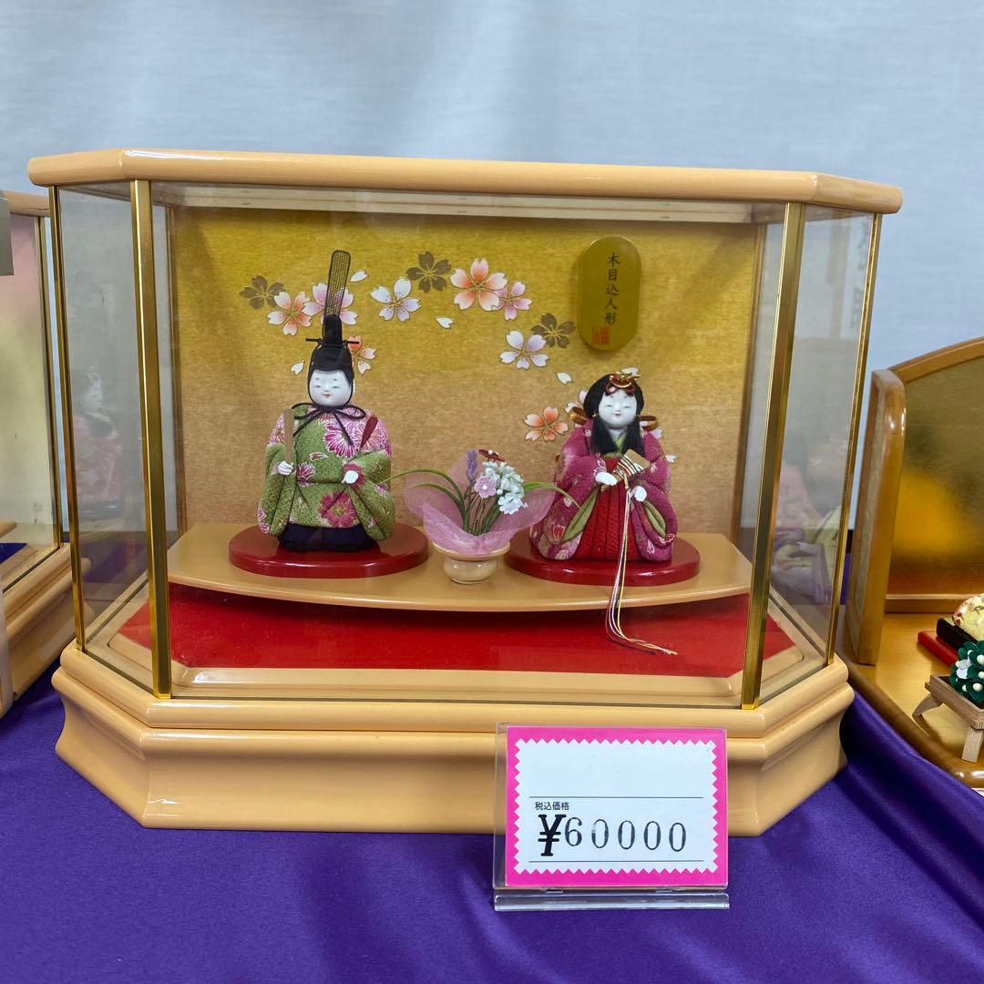 ガラスケース付きひな人形