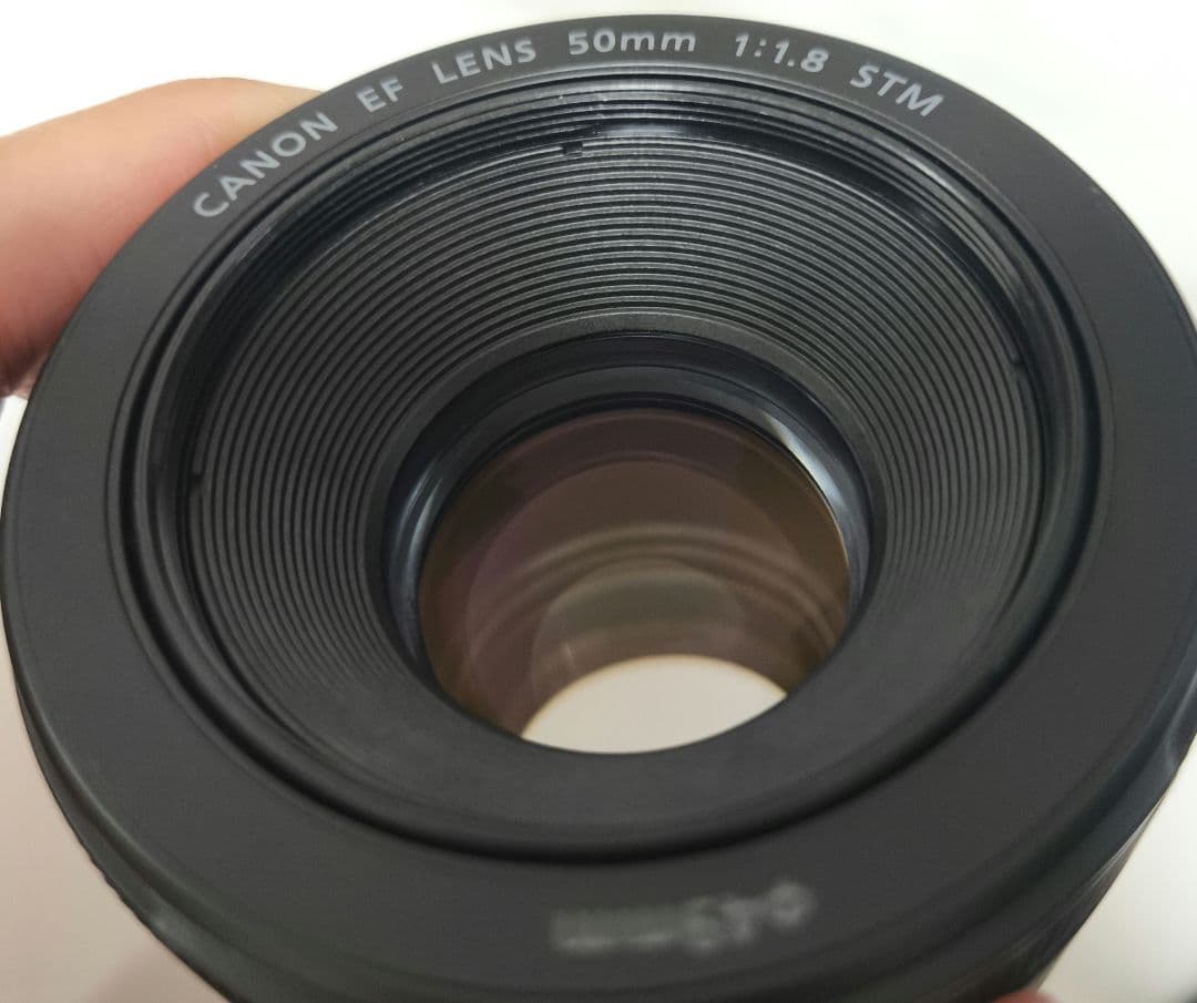 美品　Canon EF 50mm F1.8 STM　純正フード付！
