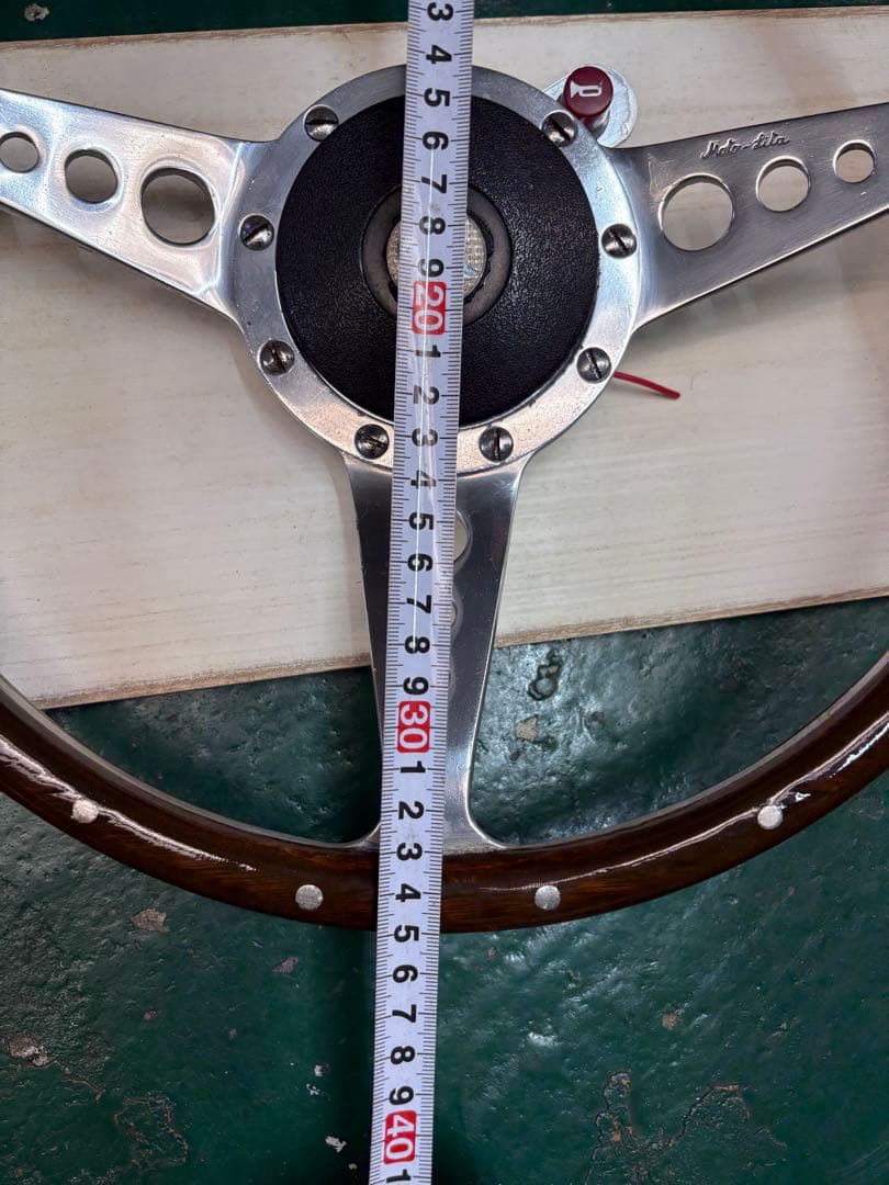 モトリタ　ウッドステアリング　モモ変換付き