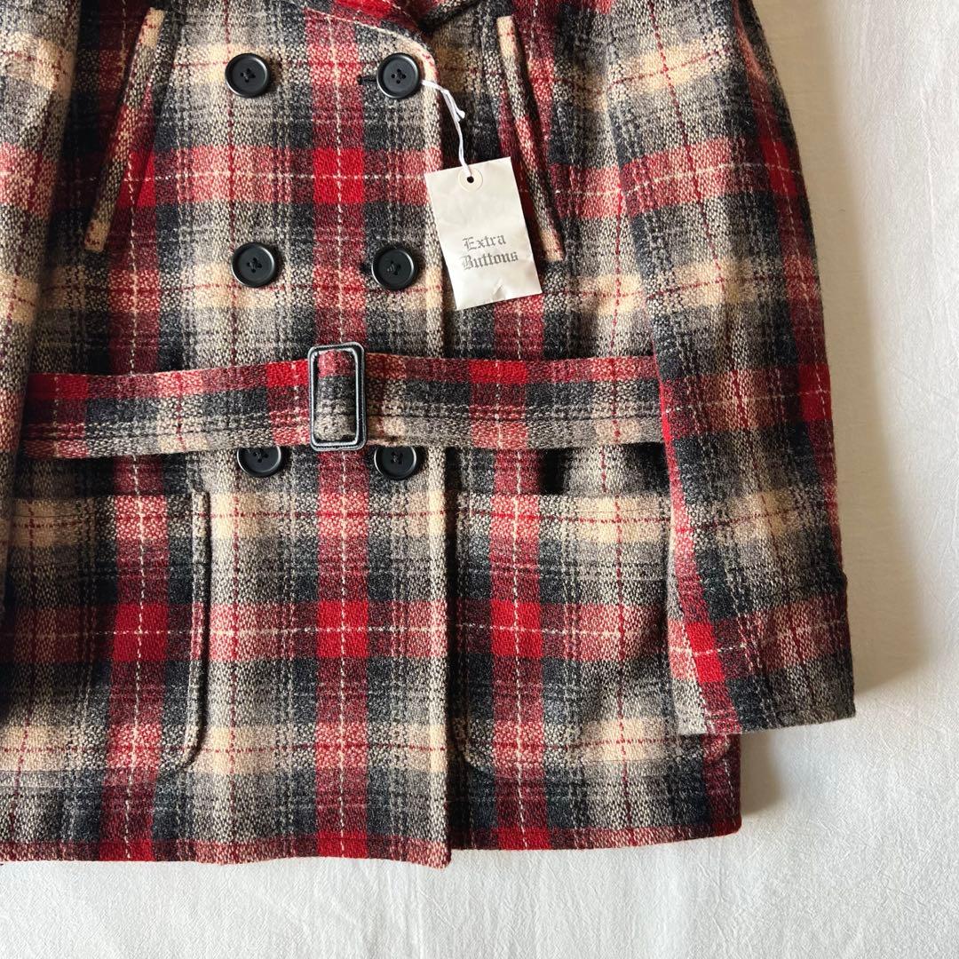 【極美品】RALPH LAUREN ウールコート チェック ダブル ベルト付き