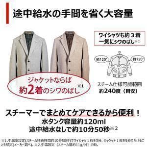 東芝 コード付き衣類スチーマー ライトベージュ TAS-V6(N)