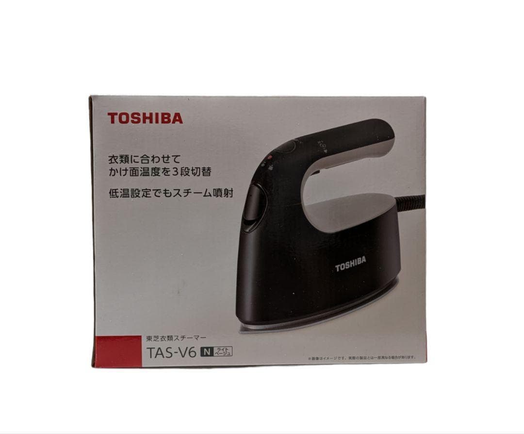 東芝 コード付き衣類スチーマー ライトベージュ TAS-V6(N)