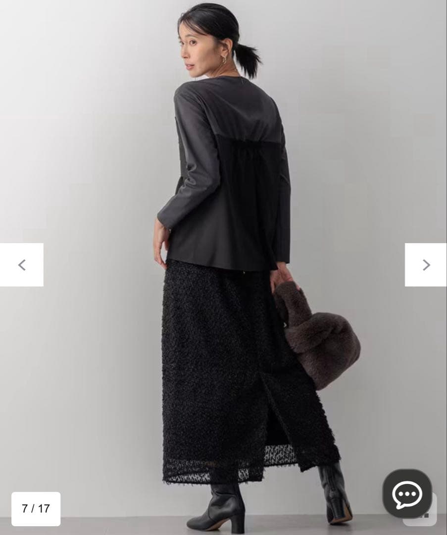 23区ブラック 長袖トップス 38