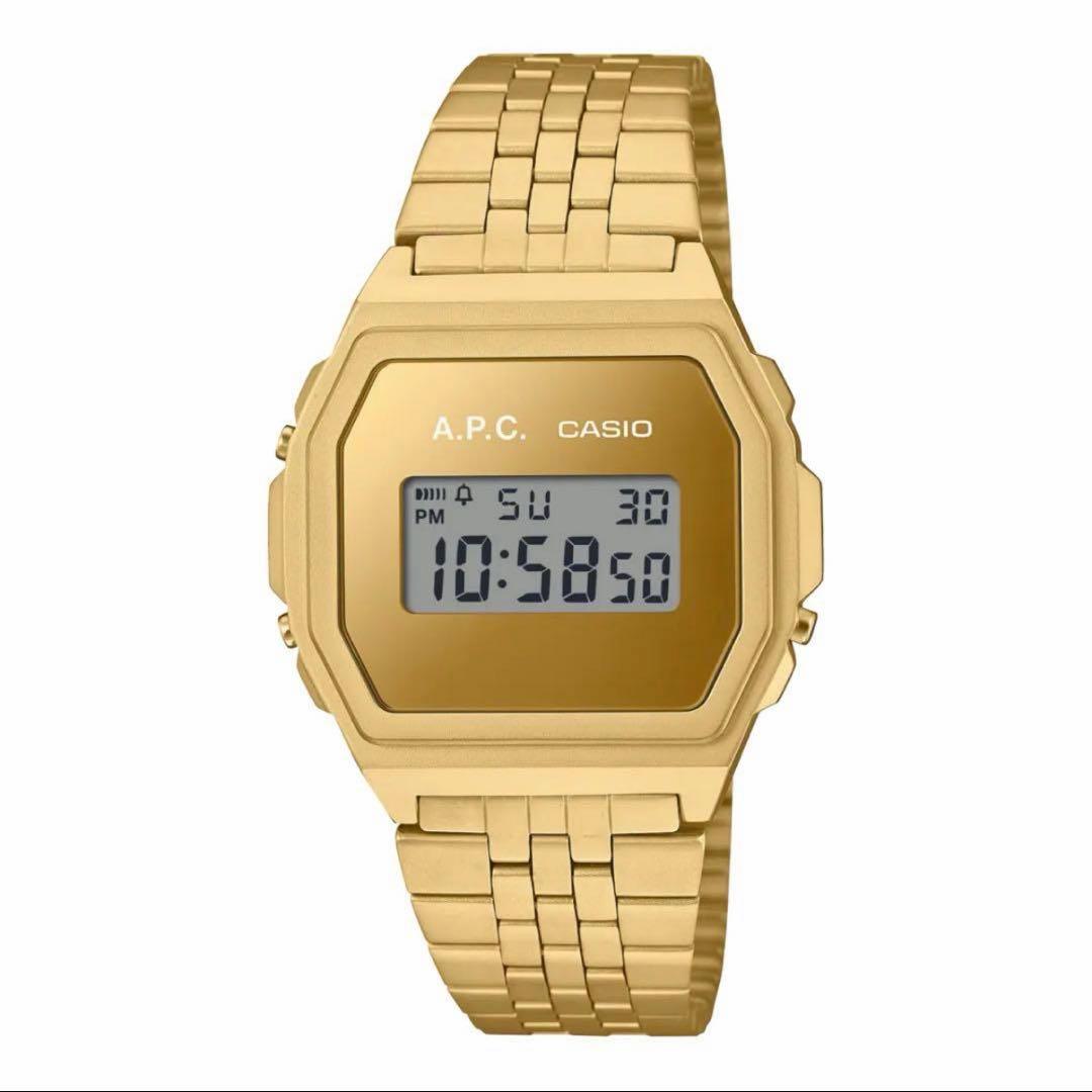 CASIO A.P.C. デジタル腕時計 ゴールド