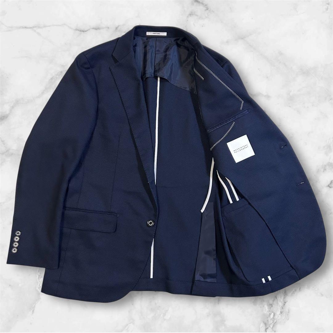 美品 マッキントッシュフィロソフィー トロッター テーラードジャケット ネイビー