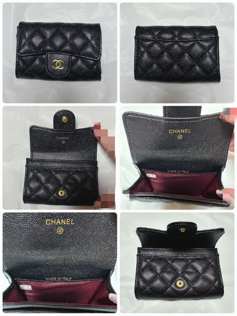 CHANEL ブラックレザー キルティング ケース&カードケースノベルティ
