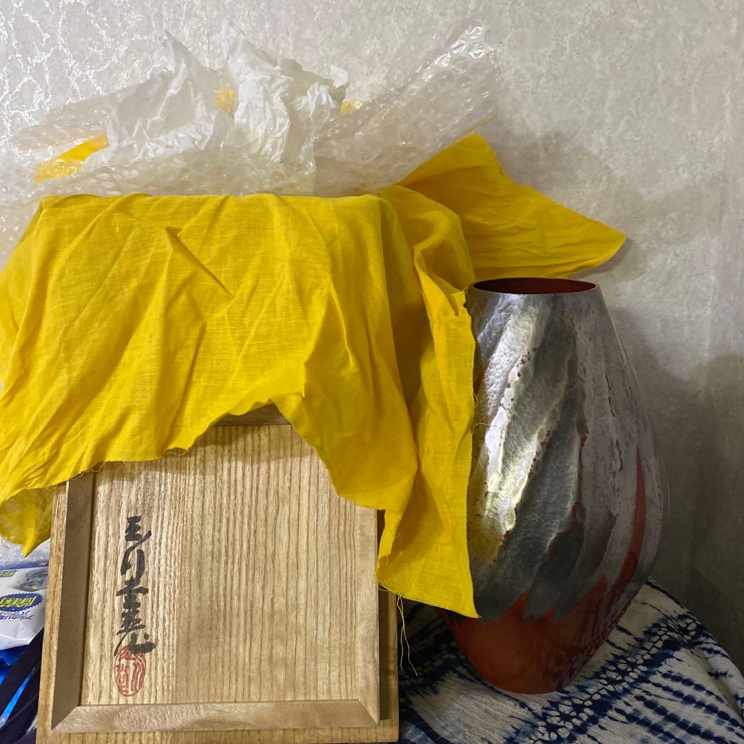 玉川堂　雪巌銅花瓶