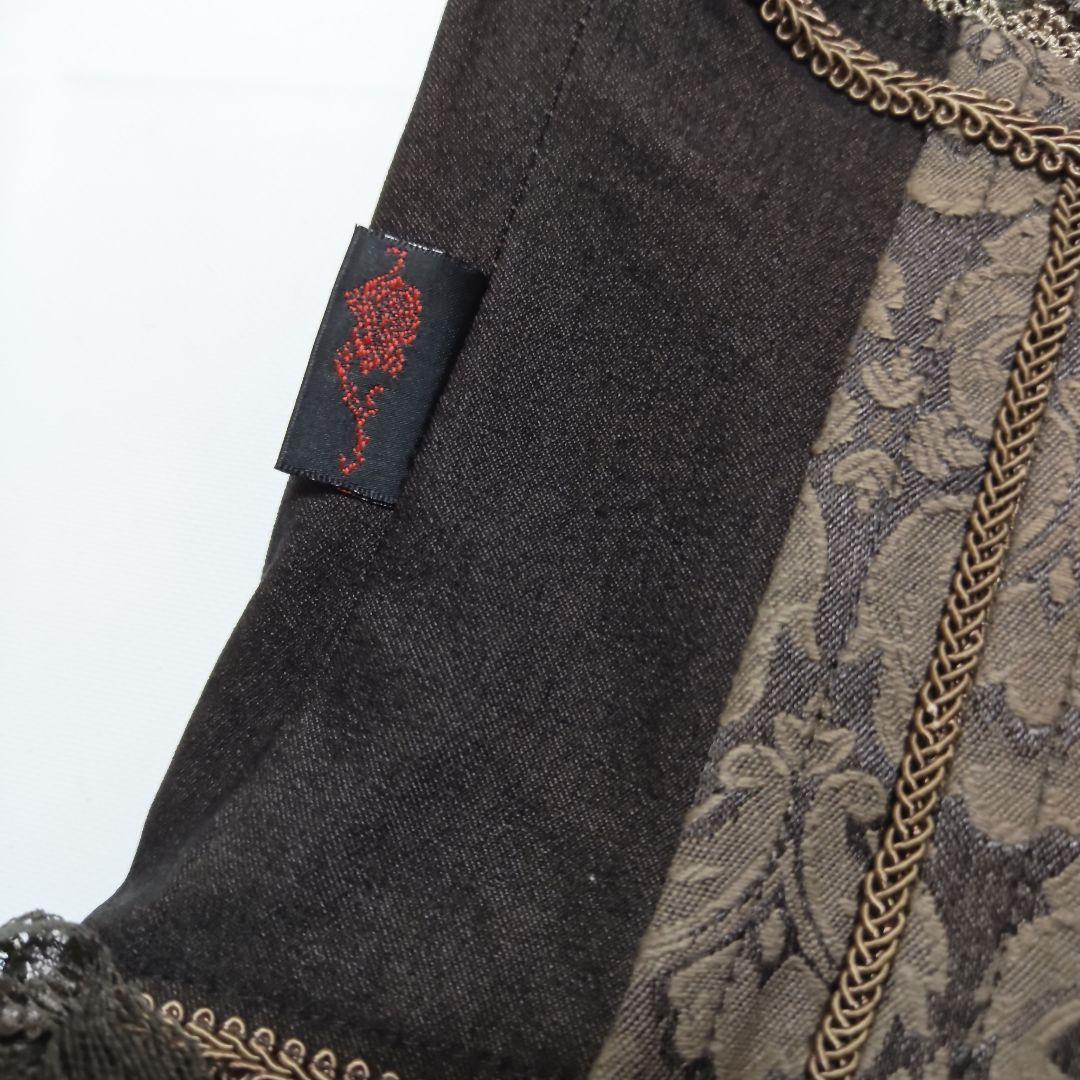 【未使用】 ozz croce 裾レースシフォン ビスチェ　ブラウン