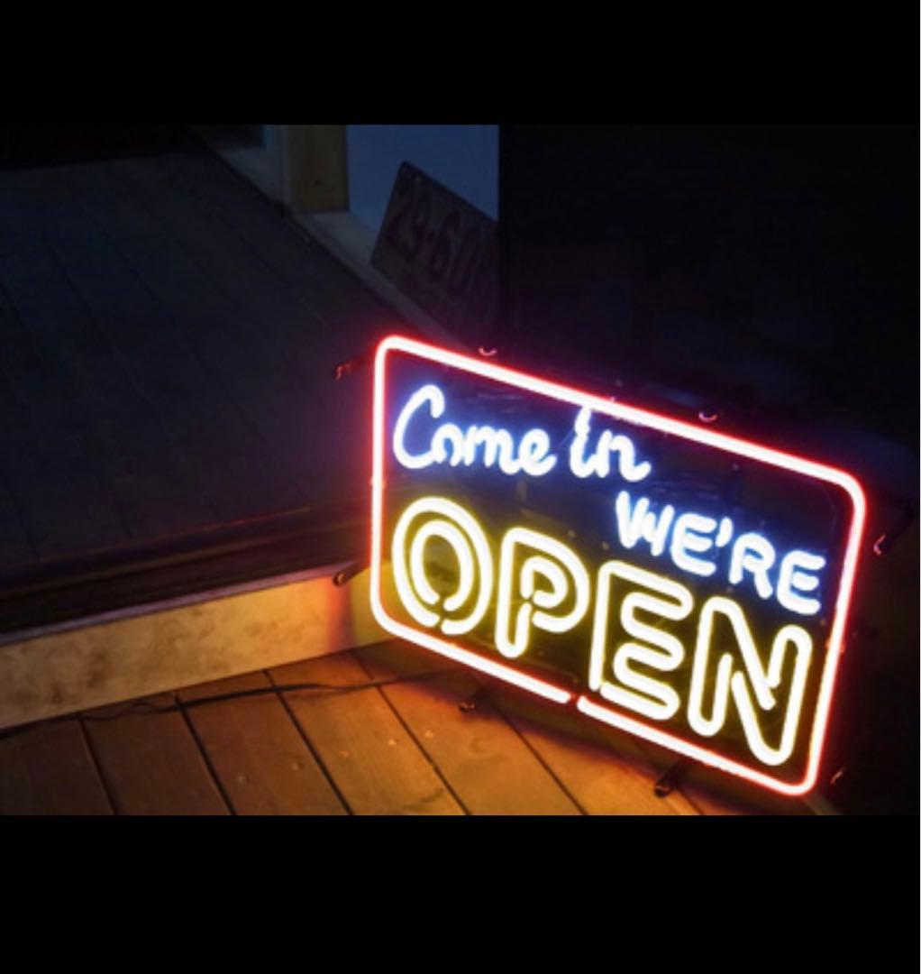 ネオンサインOPEN オープン ネオン管 店舗 アメリカン雑貨 オーダーメイド