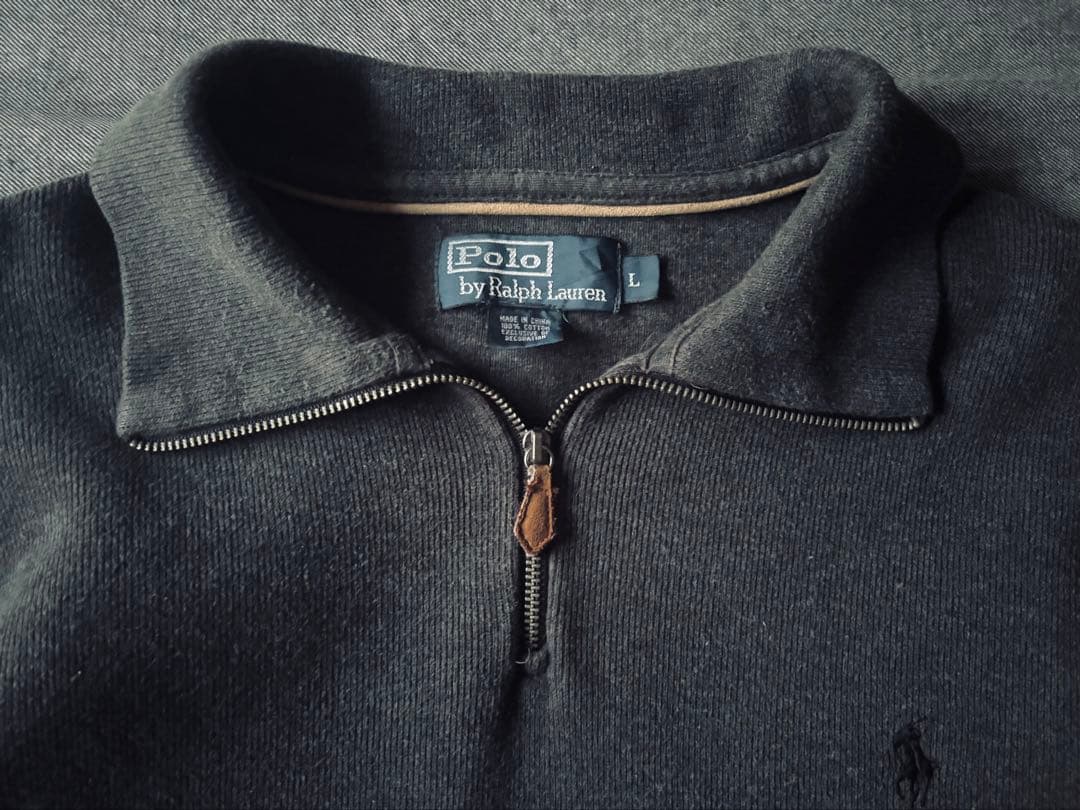 く*ふ様 90s Ralph Lauren ハーフジップ　スウェットシャツ　ダー