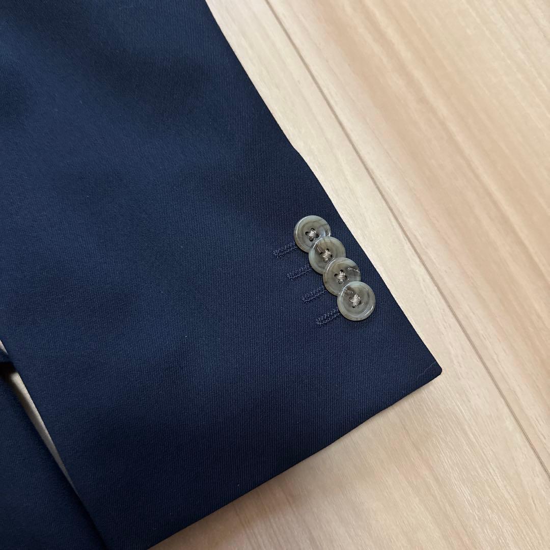 【美品】オーダースーツ スリーピース ダークネイビー