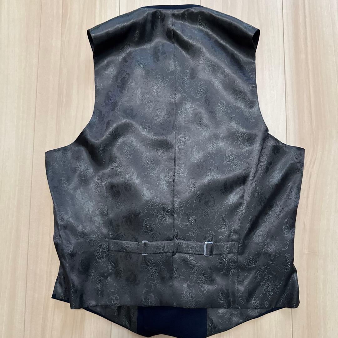 【美品】オーダースーツ スリーピース ダークネイビー