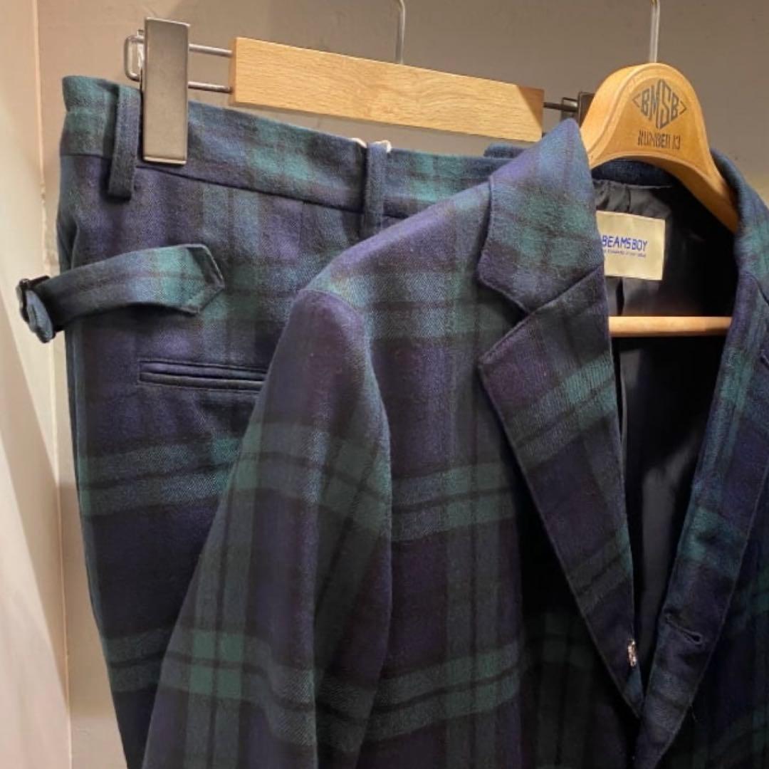 BEAMS BOY ブレザー セットアップ BLACK WATCH