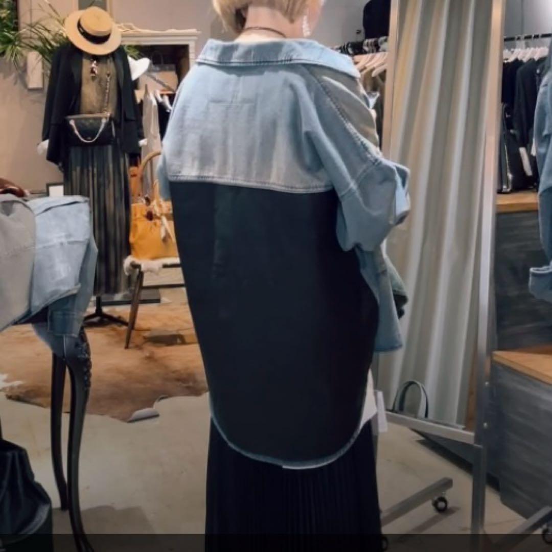 新品　M.U.L くすみブルー　ヴィンテージリメイク　デニム　セットアップ　レア