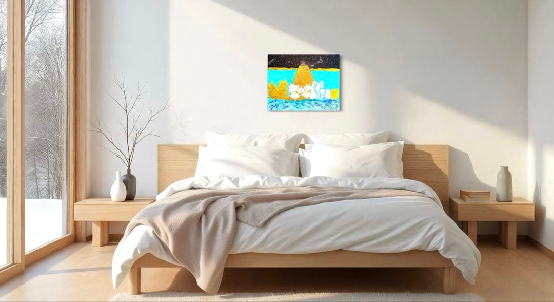 開運絵画　オリジナル　龍体文字　昇龍　金龍