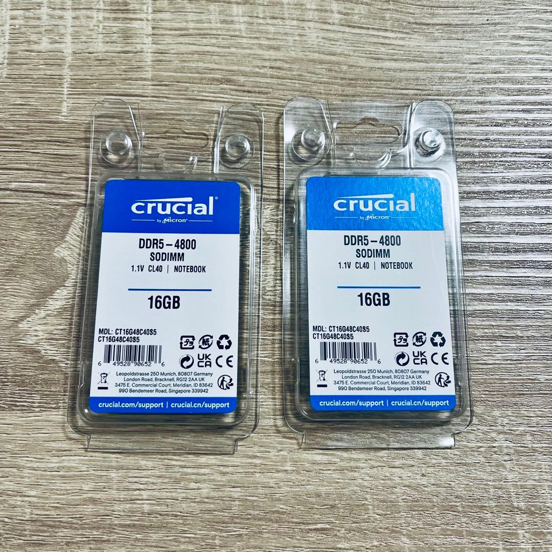 DDR5 8GBメモリ 2枚セット (16GB) SODIMM