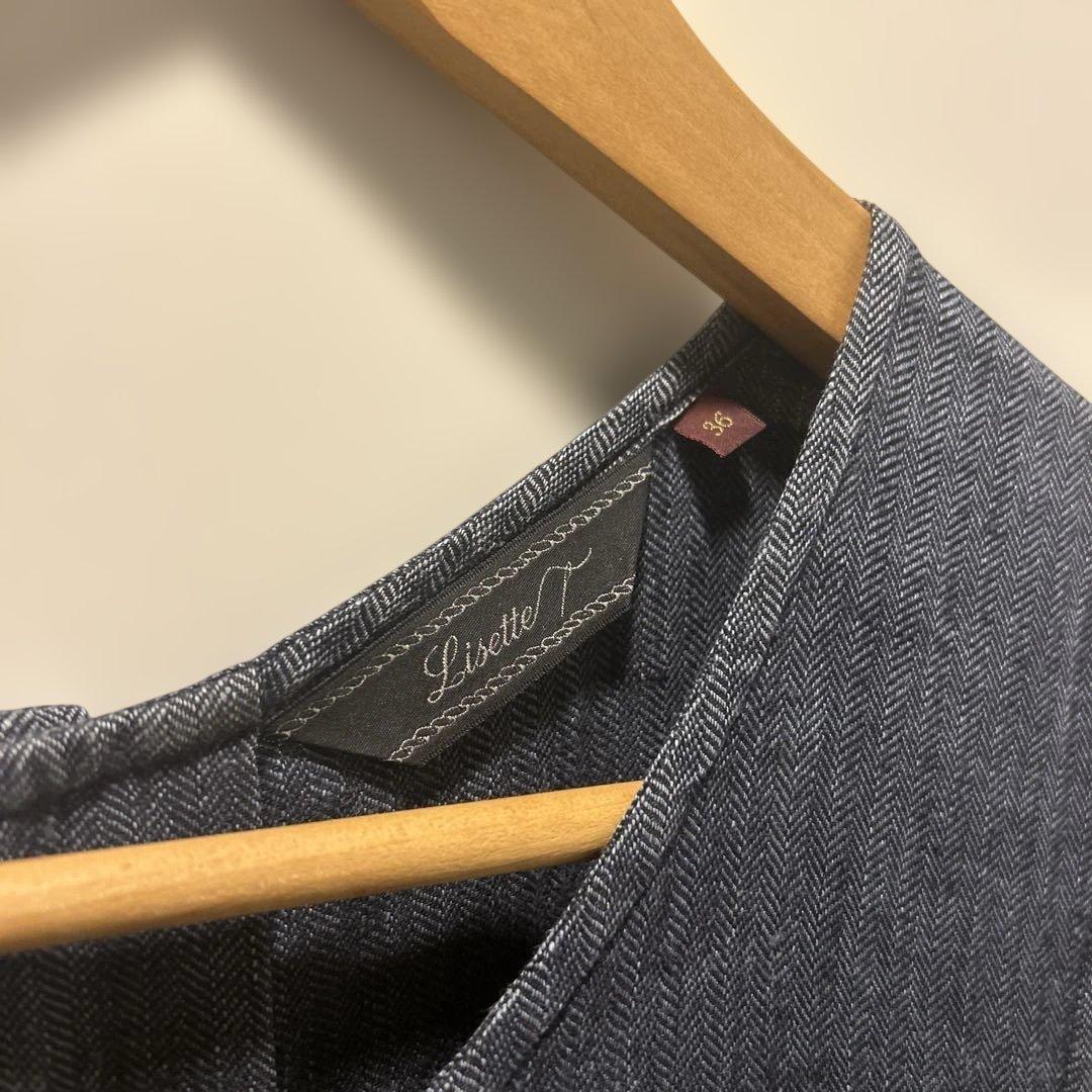 リゼッタ✴︎リネン100%✴︎ノースリーブロングワンピース✴︎ネイビー