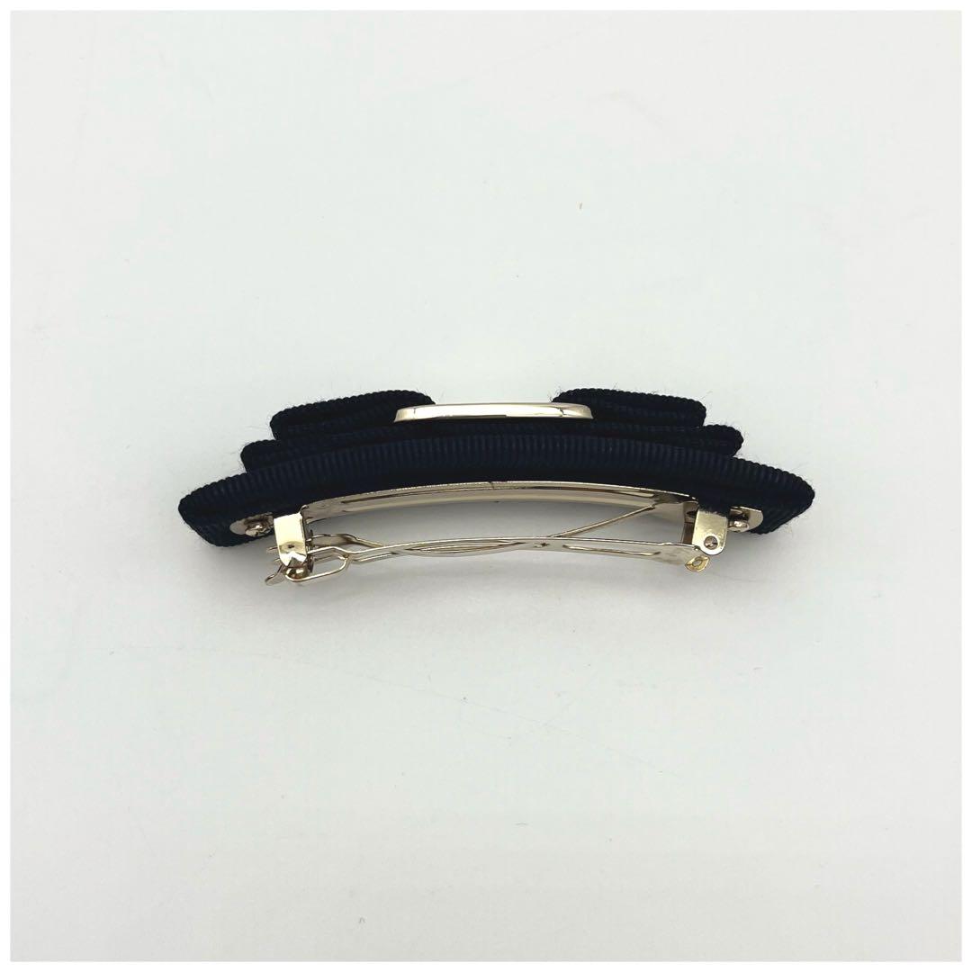 結☆サルヴァトーレフェラガモ ヴァラリボン バレッタ ブラック