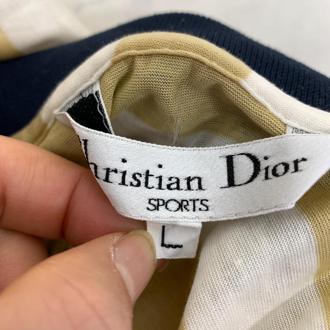 LA9451 クリスチャンディオール 長袖カットソー ベージュ 白 コットン L