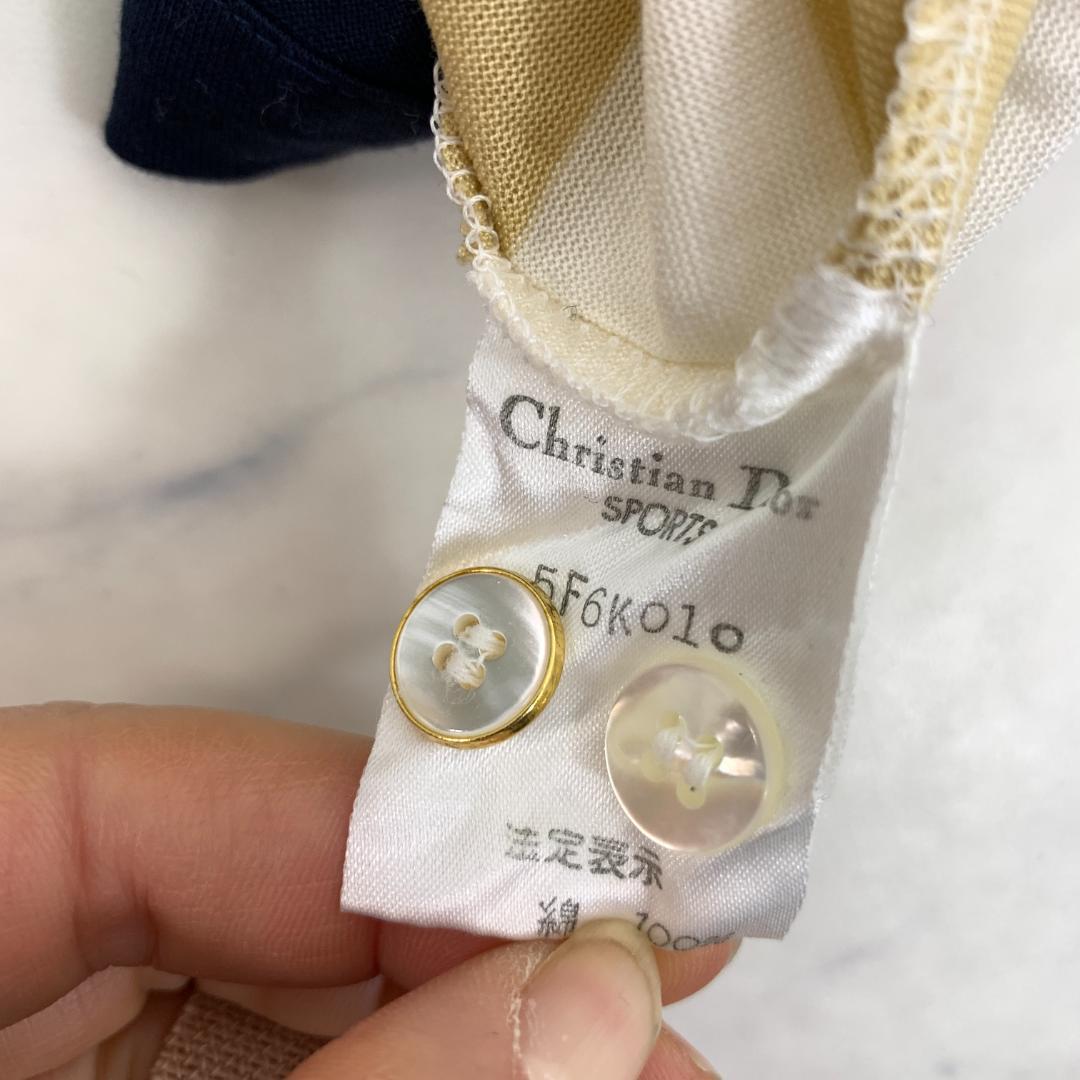 LA9451 クリスチャンディオール 長袖カットソー ベージュ 白 コットン L