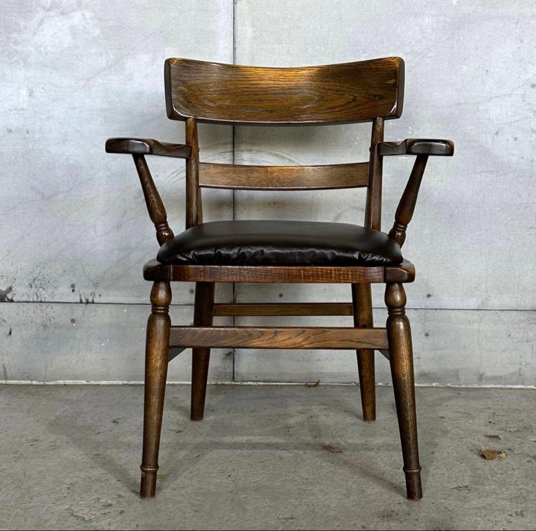 ✦昭和レトロ✦KASHIW 柏木工 アームチェア ウィンザーチェア 座面張替加工