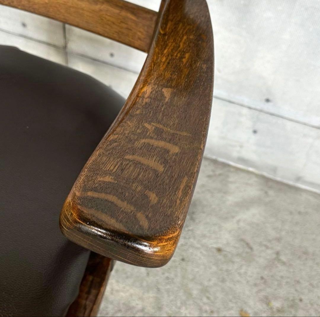 ✦昭和レトロ✦KASHIW 柏木工 アームチェア ウィンザーチェア 座面張替加工