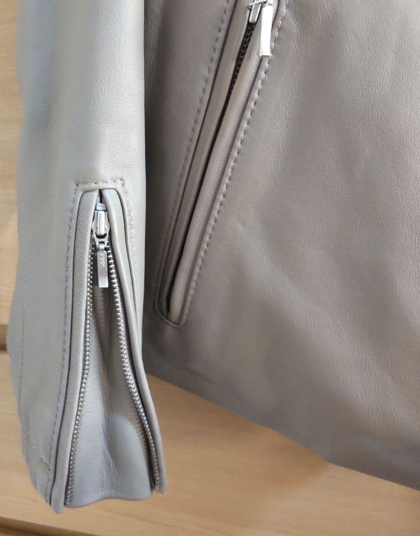 ITEMS URBAN RESEARCH ラムレザーシングルライダースジャケット